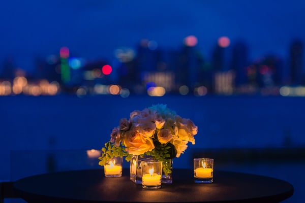 anniversary flowers by the water